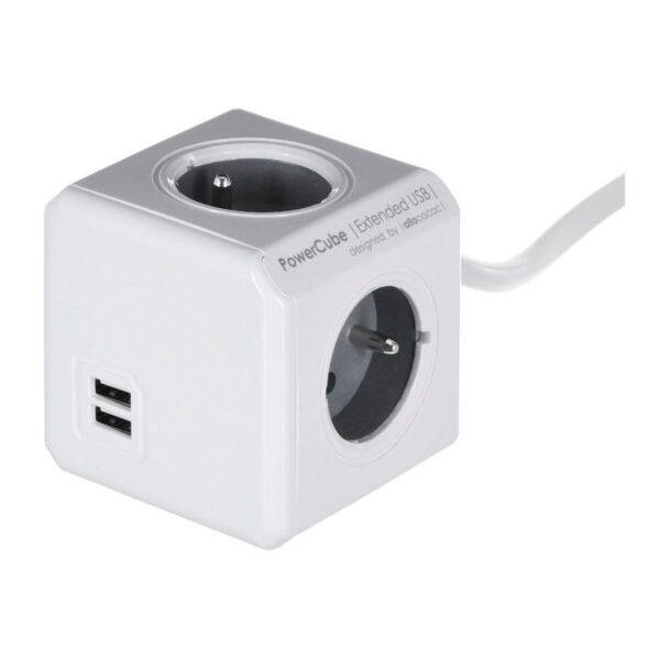 Würfel mit Steckdosenanschluss Allocacoc PowerCube Extended USB E(FR) (3 m) – Bild 2