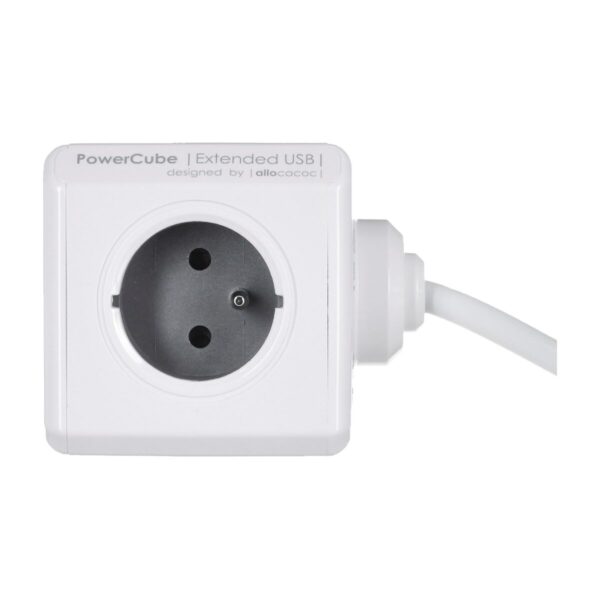 Würfel mit Steckdosenanschluss Allocacoc PowerCube Extended USB E(FR) (3 m) – Bild 3