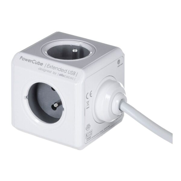 Würfel mit Steckdosenanschluss Allocacoc PowerCube Extended USB E(FR) (3 m) – Bild 4