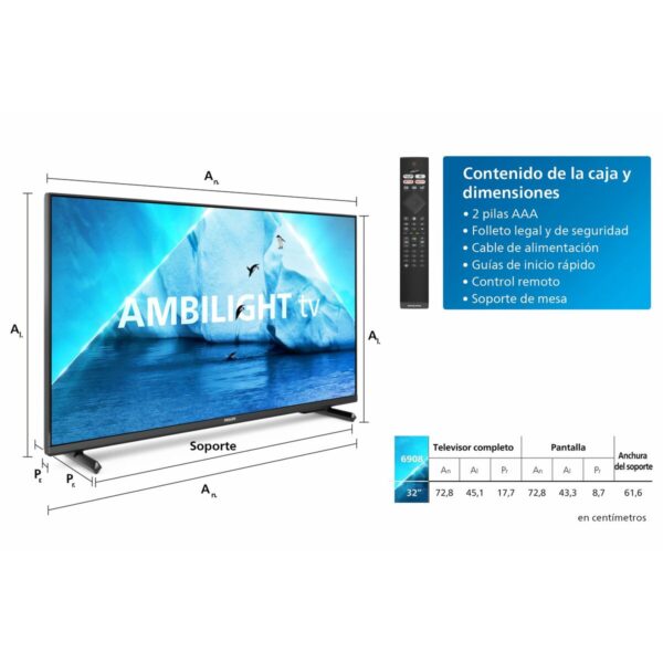 Smart TV Philips 32PFS6908 Full HD 32" LED – Bild 2