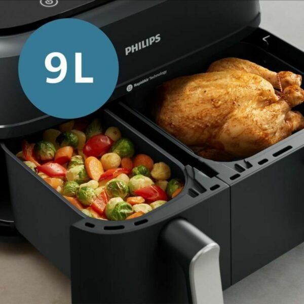 Heißluftfritteuse Philips NA351/00 Schwarz Silberfarben 2750 W 9 L – Bild 6
