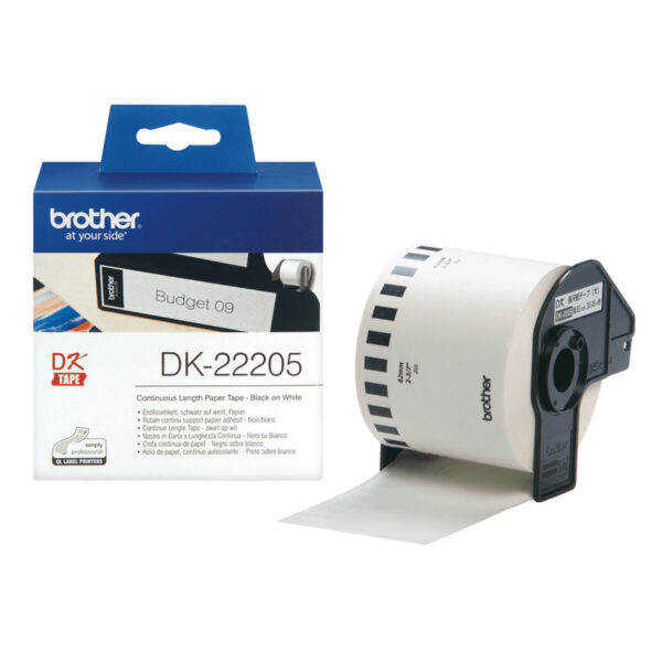 Endlospapier für Drucker Brother DK22205 Weiß Schwarz (1 Stück) – Bild 3