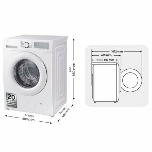 Waschmaschine Samsung WW80CGC04DTH 60 cm 1400 rpm 8 kg – Bild 5