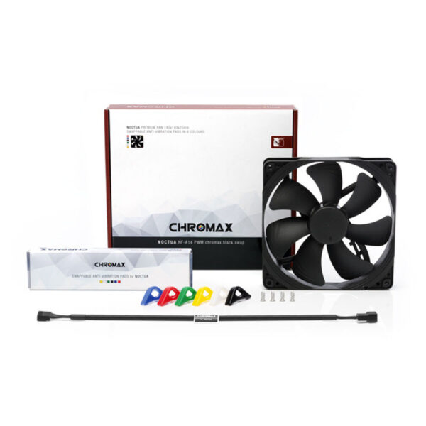 Box Ventilator Noctua NF-A14 PWM chromax.black.swap Ø 14 cm – Bild 2