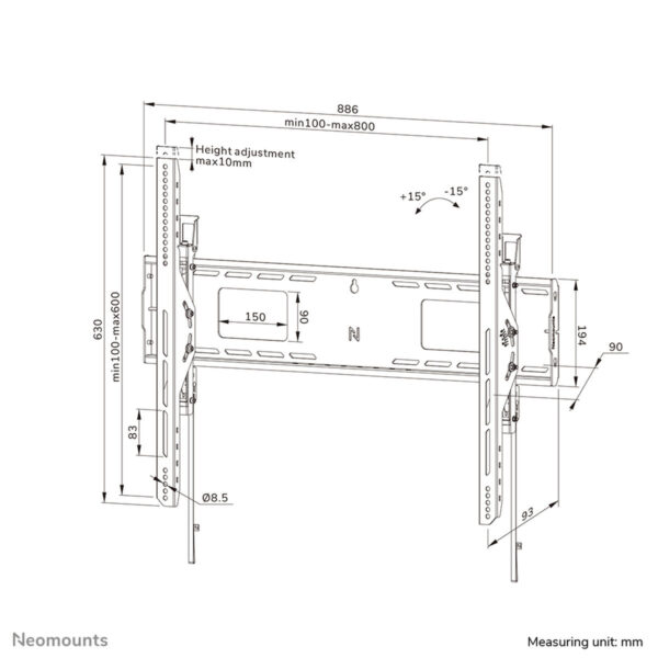 TV Halterung Neomounts WL35-750BL18 43" – Bild 2