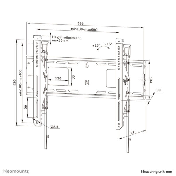 TV Halterung Neomounts WL35-750BL16 42" 86" – Bild 7