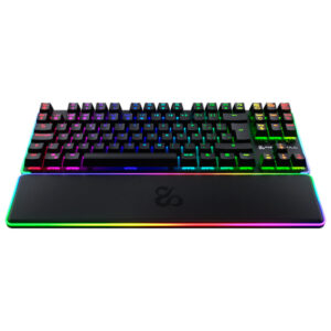 Tastatur mit Maus Newskill NS-KB-GUNGNYRT-GAT-R Schwarz Spanisch QWERTY