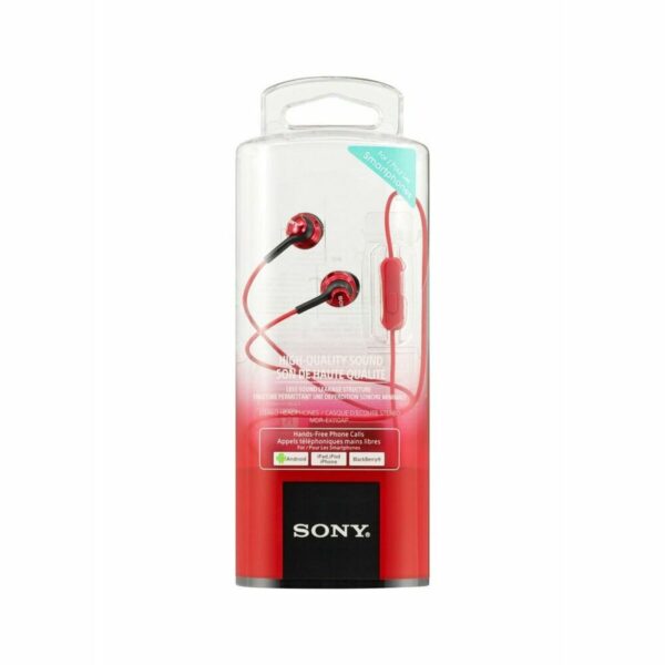Kopfhörer mit Mikrofon Sony MDR-EX110AP Rot – Bild 2