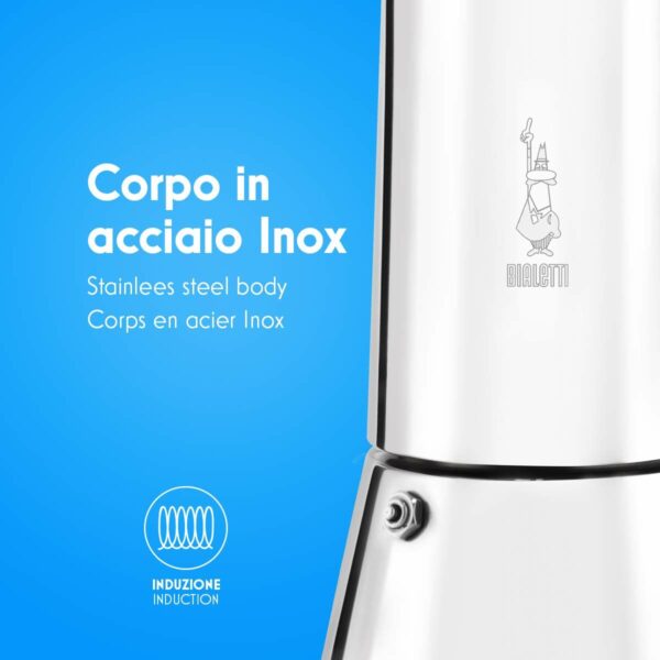 Italienische Kaffeemaschine Bialetti 0007254 Silberfarben Edelstahl 4 Kopper 200 ml – Bild 5