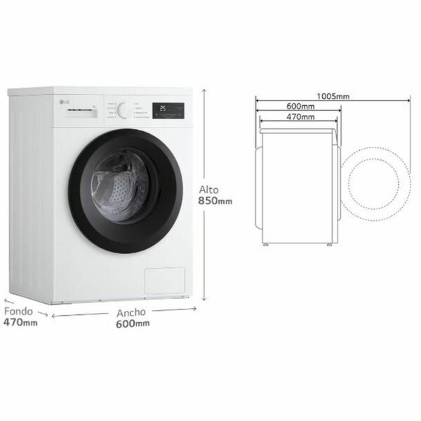 Waschmaschine LG 1400 rpm 8 kg – Bild 3