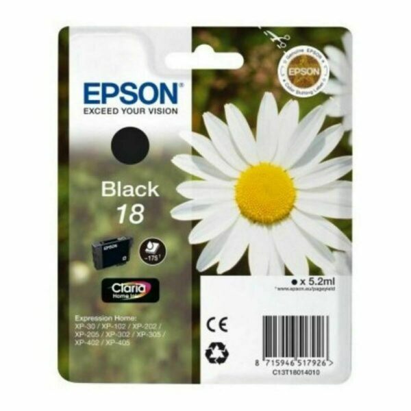Original Tintenpatrone Epson C13T18014012 Schwarz – Bild 2
