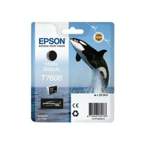 Original Tintenpatrone Epson C13T76084N10 Bunt Matte Hinterseite – Bild 2