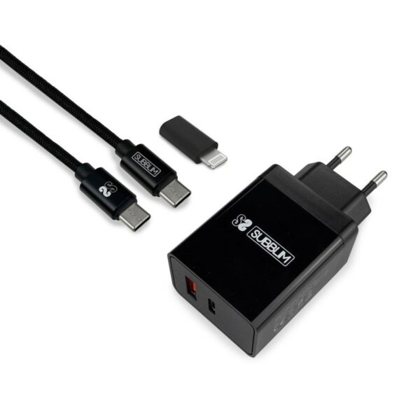Wandladegerät Subblim SUBCHG-3WPD11 Schwarz