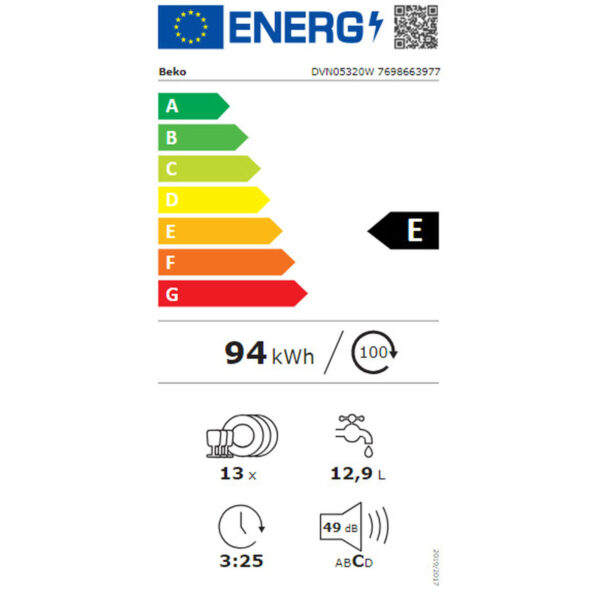 Geschirrspüler BEKO DVN05320W Weiß 60 cm – Bild 4