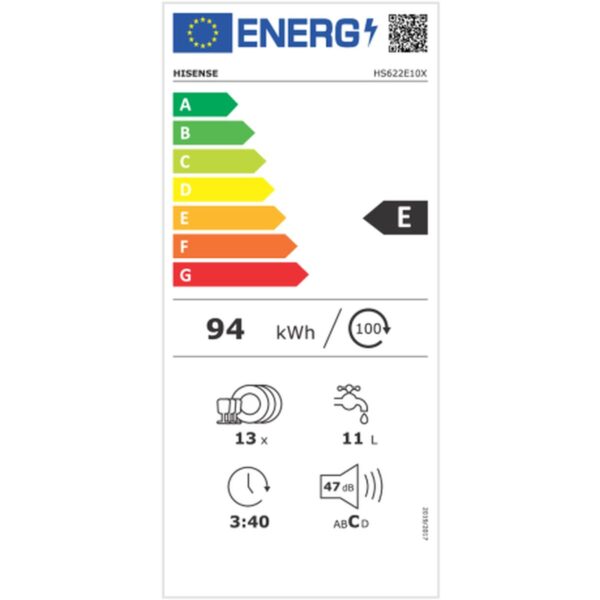 Geschirrspüler Hisense HS622E10X 60 cm Grau – Bild 2