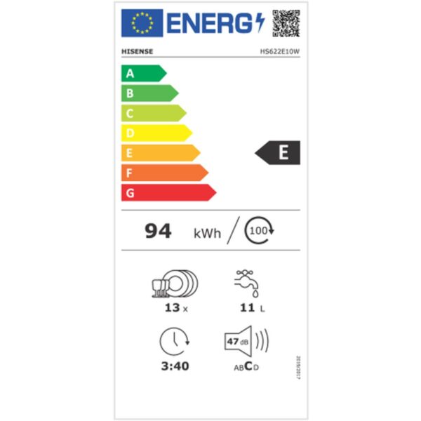 Geschirrspüler Hisense HS622E10W Weiß 60 cm – Bild 2