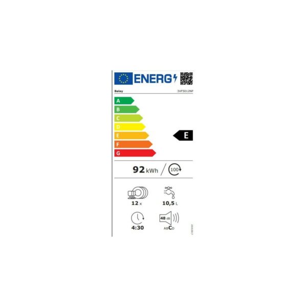 Geschirrspüler Balay 3VF5012NP 60 cm – Bild 2