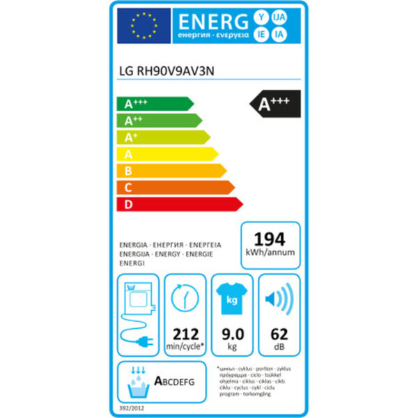 Kondensationstrockner LG RH90V9AV3N 9 kg – Bild 3