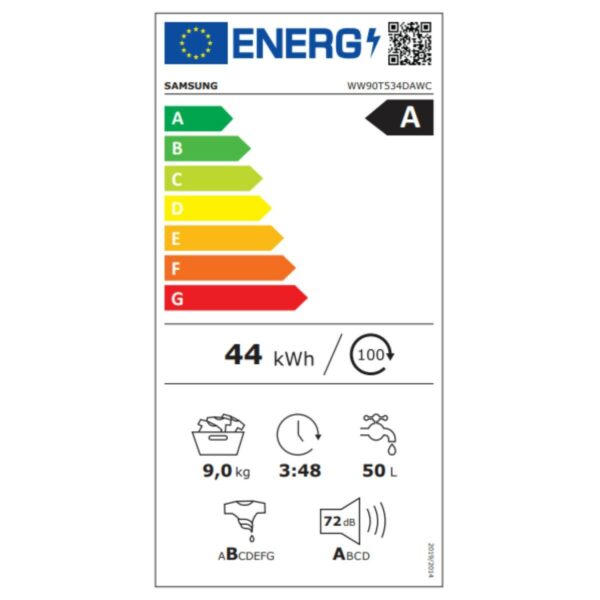 Waschmaschine Samsung WW90T534DAWCS3 60 cm 1400 rpm 9 kg – Bild 5