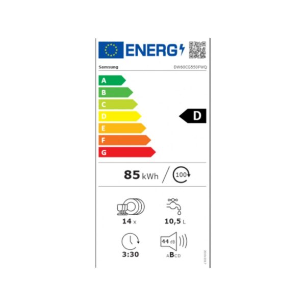 Geschirrspüler Samsung DW60CG550FWQET 60 cm – Bild 2