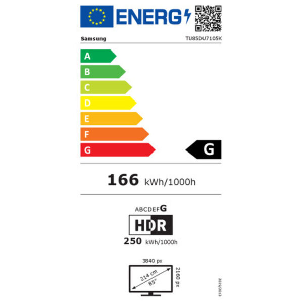 Smart TV Samsung TU85DU7105 4K Ultra HD 85" LED – Bild 3