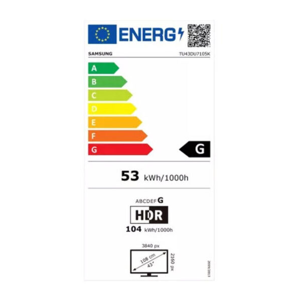 Smart TV Samsung TU43DU7105 4K Ultra HD LED 43" – Bild 3