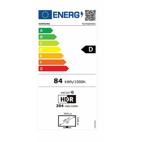 Smart TV Samsung TQ75Q64D 4K Ultra HD 75" HDR QLED – Bild 3