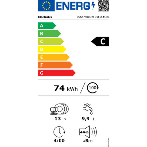 Geschirrspüler Electrolux ESA47400SW Weiß 60 cm – Bild 3