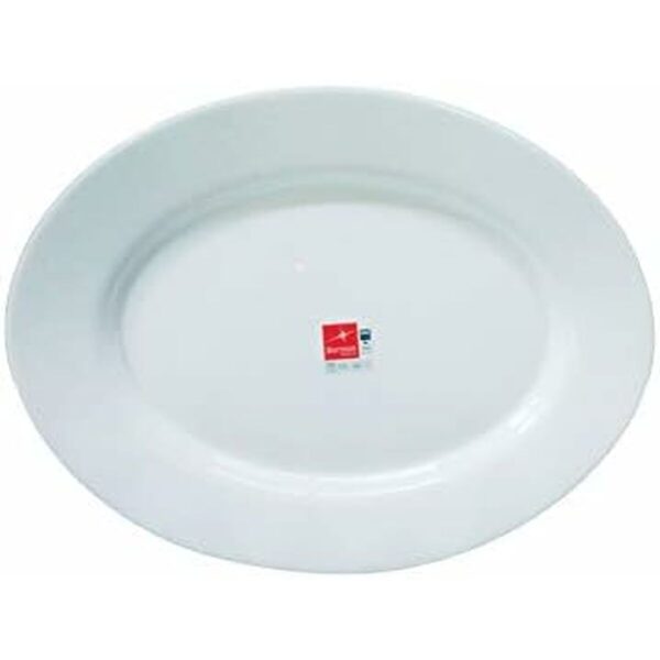 Kochschüssel Bormioli Toledo Weiß Glas Oval 34 x 26,5 x 1,8 cm (12 Stück) – Bild 2