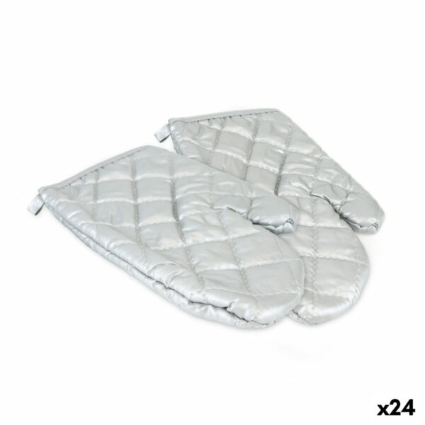 Backofenhandschuh Quttin Silberfarben 25 x 16 x 24 cm Satz 2 Stücke (24 Stück)