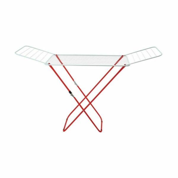 Faltbarer Wäscheständer Supernet Weiß Rot 127 x 50 x 2 cm (6 Stück) – Bild 2