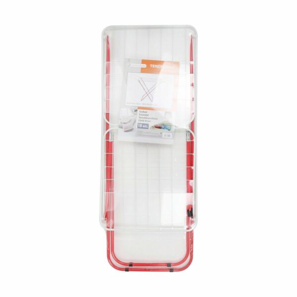 Faltbarer Wäscheständer Supernet Weiß Rot 127 x 50 x 2 cm (6 Stück) – Bild 3