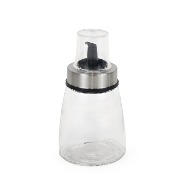 Ölfläschchen Quttin Durchsichtig Silberfarben Glas 200 ml 6,5 x 6,5 x 12,5 cm (12 Stück) – Bild 2