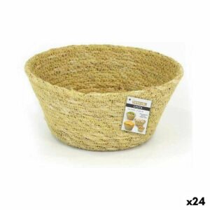 Mehrzweckkorb Privilege Seegras rund kreisförmig 18 x 8 cm (24 Stück)