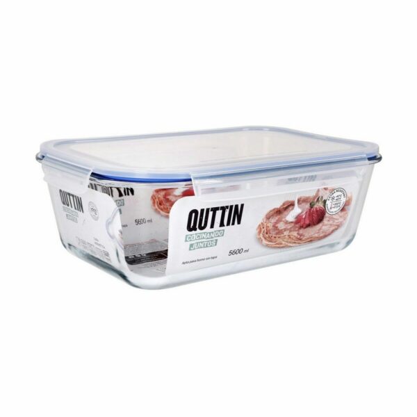 Lunchbox hermetisch Quttin Durchsichtig rechteckig 5,6 L (4 Stück) – Bild 2