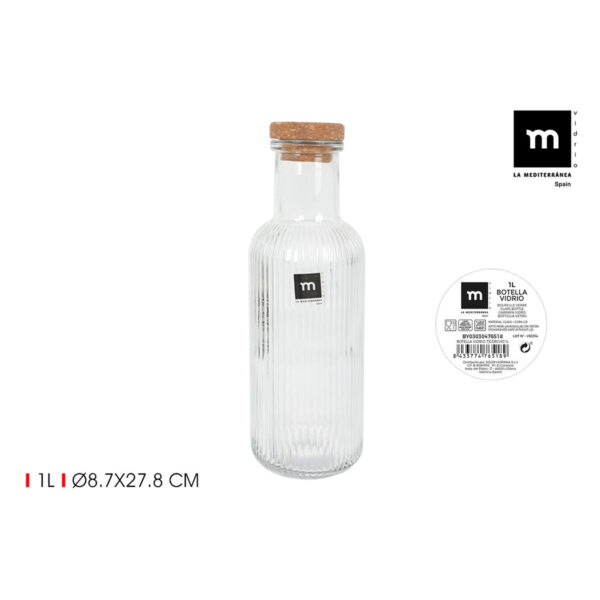 Glas-Flasche La Mediterránea Glas 1 L (24 Stück) – Bild 2