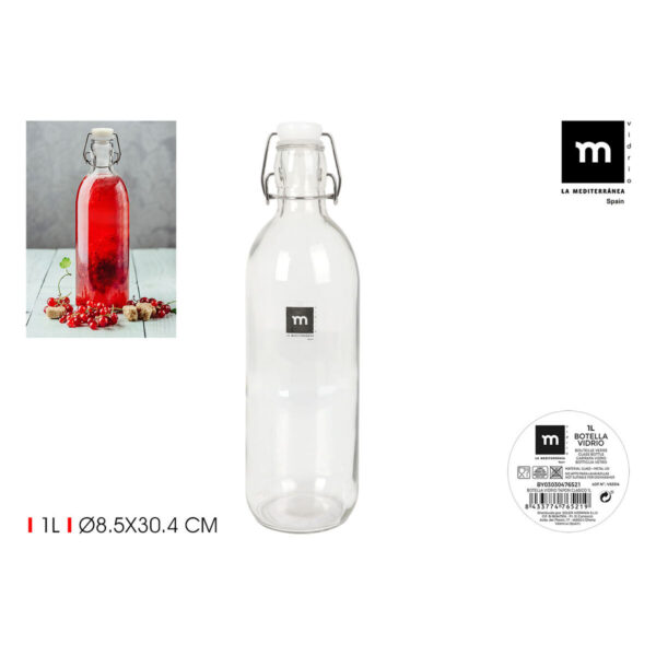 Glas-Flasche La Mediterránea Glas 1 L (24 Stück) – Bild 2