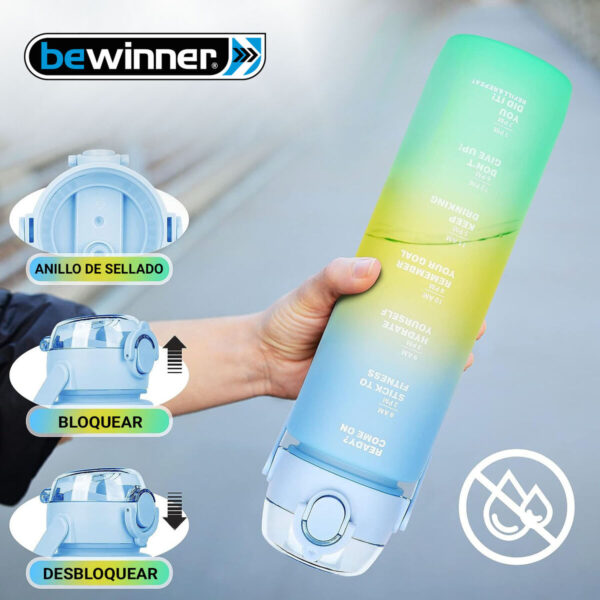 Wasserflasche Bewinner Bunt 600 ml 7,5 X 20 CM (12 Stück) – Bild 5