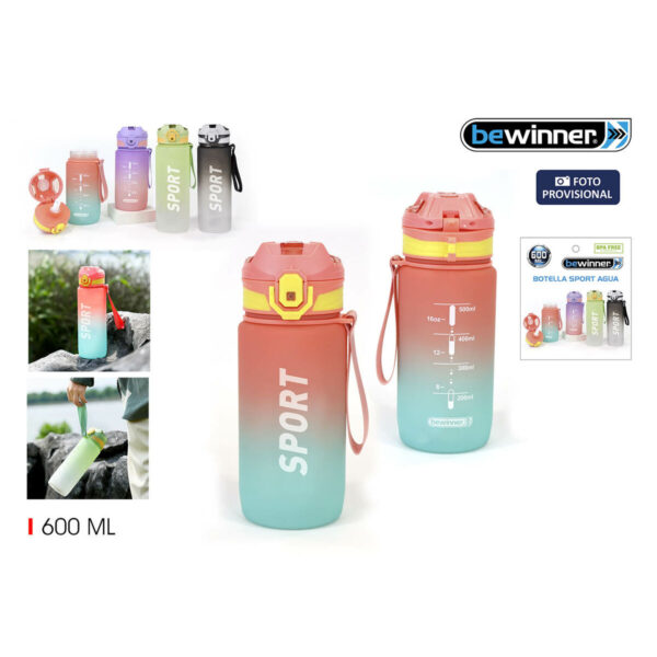 Wasserflasche Bewinner Bunt 600 ml 7,4 x 7,4 x 19 cm (12 Stück) – Bild 5