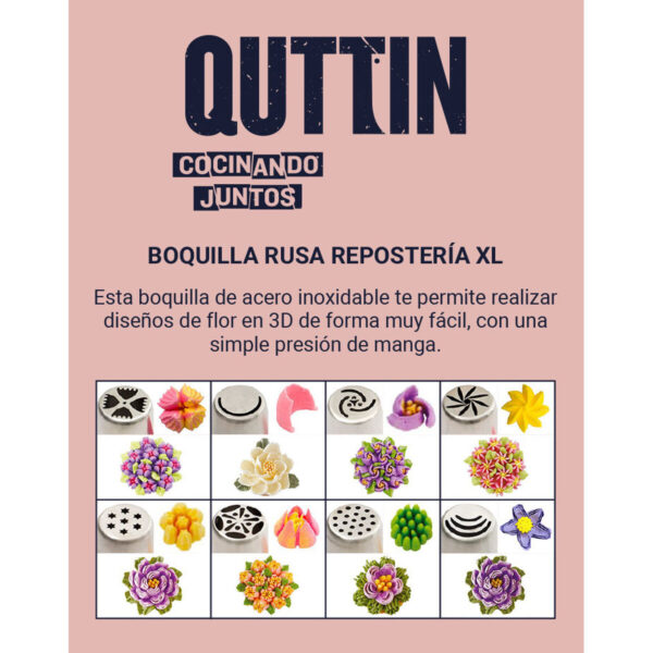 Düsen für Spritzbeutel Quttin XL 48 Stück – Bild 5