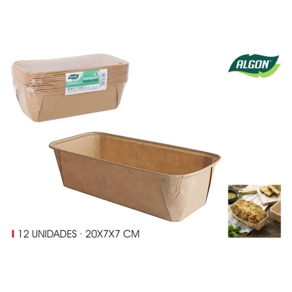 Backformen-Set Algon Papier 20 x 7 x 7 cm 12 Stücke (24 Stück) – Bild 3