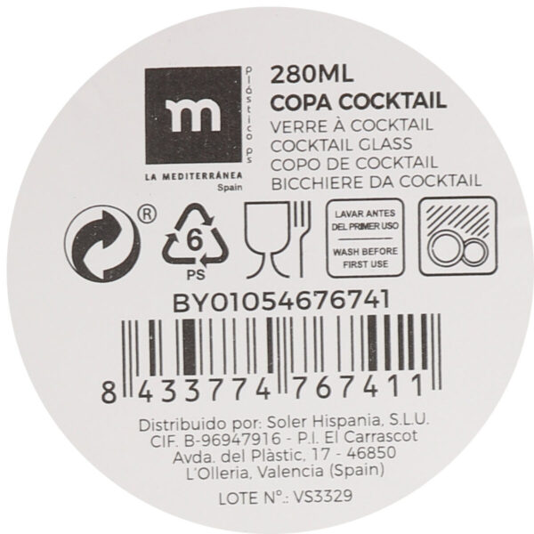 Cocktail-Glas La Mediterránea (24 Stück) – Bild 2