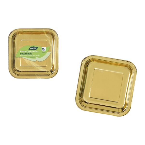 Geschirr-Set Algon Gold 23 cm 10 Stücke (18 Stück) – Bild 4