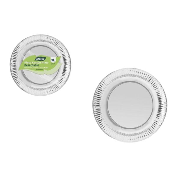 Geschirr-Set Algon Silberfarben 23 cm 10 Stücke (18 Stück) – Bild 4