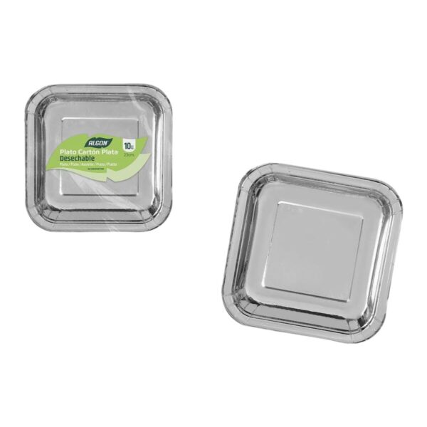 Geschirr-Set Algon Silberfarben 23 cm 10 Stücke (18 Stück) – Bild 4