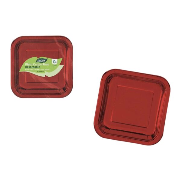 Geschirr-Set Algon Rot 23 cm 10 Stücke (18 Stück) – Bild 4