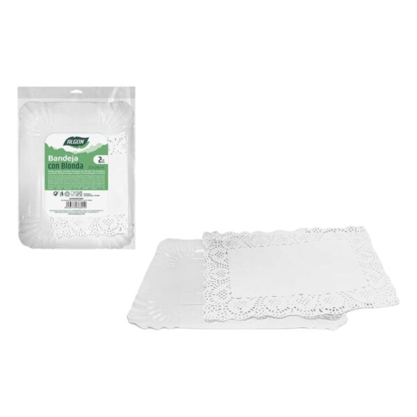 Lebensmittelschalen-Set Algon rechteckig 22 x 28 cm 2 Stücke (36 Stück) – Bild 2