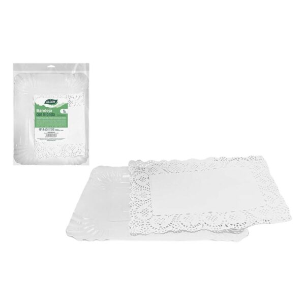 Tablett für Snacks Algon rechteckig 32 x 39 x 1 cm 32 x 39 cm (36 Stück) – Bild 2