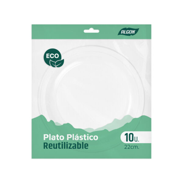 Geschirr-Set Algon Kunststoff 22 cm 22 x 22 x 1,5 cm 10 Stücke (18 Stück) – Bild 2
