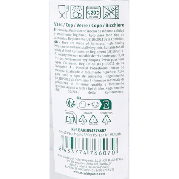 Gläserset Algon MOJITO 10 Stücke (12 Stück) – Bild 2